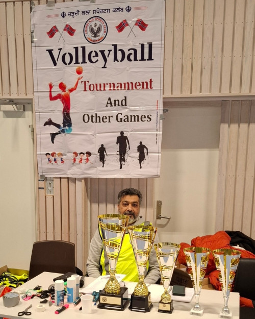 Chardi kala sports club Norway indoor volleyball tournament