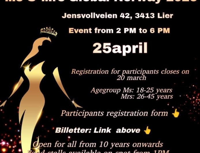Ms&mrs global Norway 2026